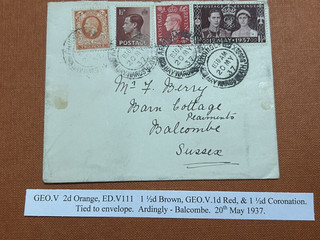 GB 1937 GV and EVIII & coronation envelope postmark Ardingly postal history?