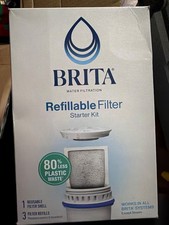 Brita Refillable Water Filter Starter Kit Reusable Shell Refills New
