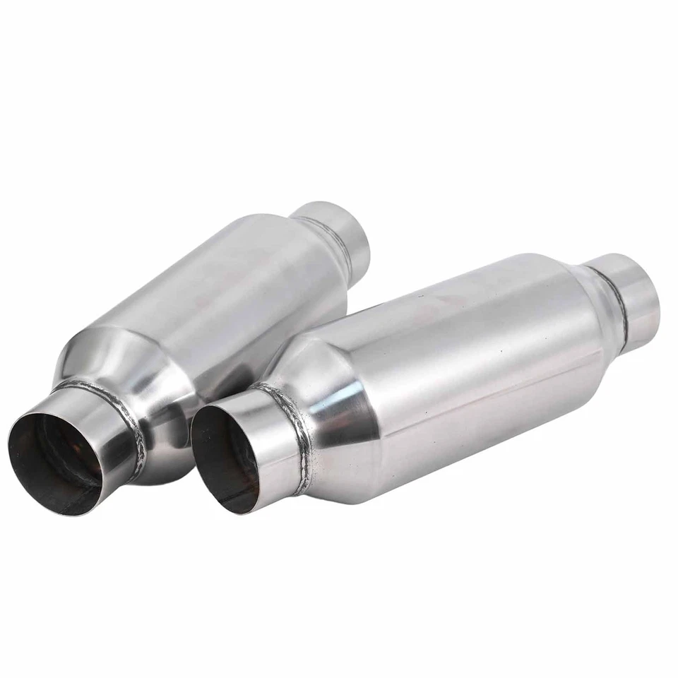 Pair 2.5" In/Out 12"L Exhaust Muffler Resonator Stainless Steel For Lexus IS250 - Image 4 of 4