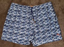 Tommy Bahama Naples Swim Trunks O-Fish-Al Business Ocean Deep XXL Tall NWT