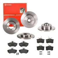 Brembo Bremsscheiben Ø226Mm + BremsbelÄGe Vorne & Hinten FÜR VW Golf 3 1H