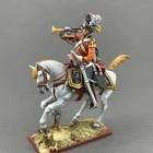 Painted Napoleonic tin figure 1/30, British Scots Greys Trumpeter VID SOLDIERS