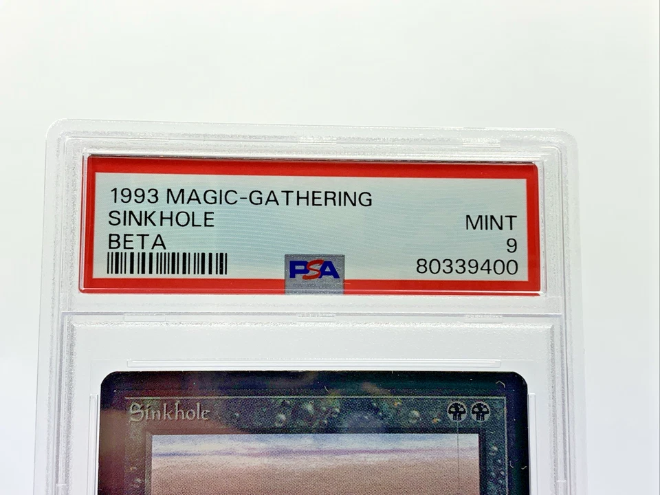 PSA 9 BETA SINKHOLE Graded Mint Magic the Gathering MTG Card Rare Vintage Pop 68 - Image 2 of 4