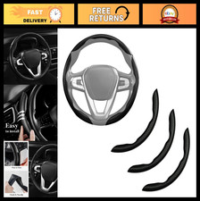 Universal 15 Carbon Fiber Steering Wheel Cover - 3pcs Anti-slip Grip Accessorie