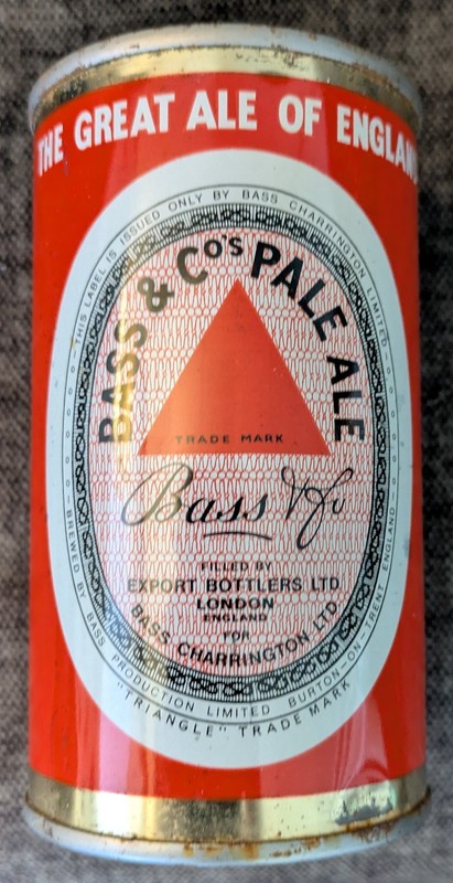 BASS & CO PALE ALE FLAT TOP BEER CAN B/O