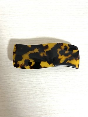 Vintage Sun Violet Winny Japan Hair Barrette Clip 8.8cm Amber Brown Pattern
