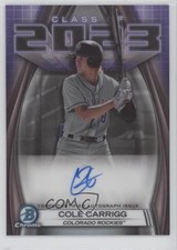 2023 Bowman Draft Class of 2023 Auto Cole Carrigg #23A-CC Auto 7iu