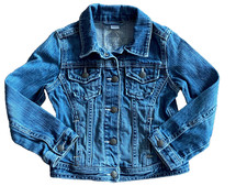 GAP KIDS 1969 Girls Fitted Blue Denim Jean Trucker Jacket Sz XS 4 5