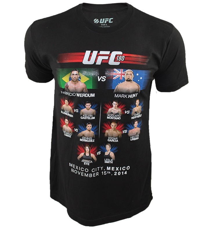 UFC 180 Event Tee HUNT VS WERDUM T-shirt SIZE ADULT SMALL