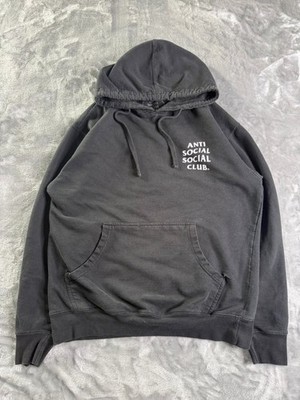 Anti Social Club Mind Games Hoodie Black Logo Pullover Men's Size M