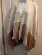 NEW Women's Full Size Shawl Wrap Brown, Tan, White
