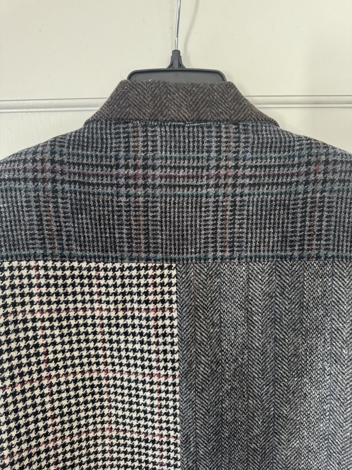 Vintage Patchwork Blazer Jacket | Wool Tweed | 80… - image 12