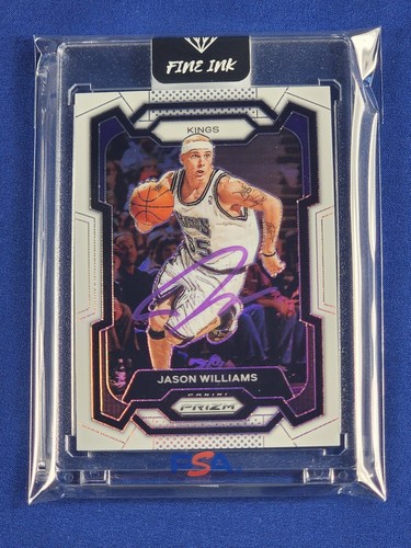 Jason Williams White Chocolate 2023-24 Panini White Prizm SP 145/175 #287 AUTO