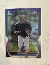 2023 Bowman Baseball #BCP-195 Jose Gerardo Marlins 1st Purple Mojo #d /299 Mega