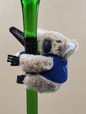 Vintage Australian Plush Koala Bear Holding A Boomerang/Clip On Arms