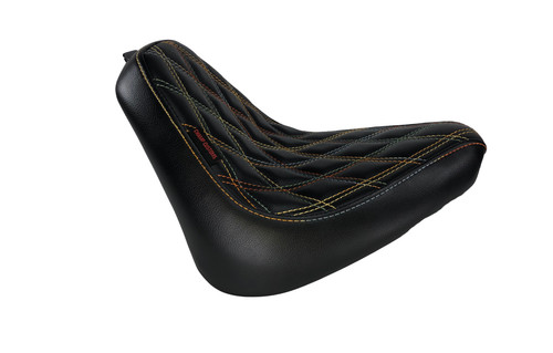 Yamaha V Star 650 Gel Comfort Seat Double Diamond Multi Color by Champ Customs