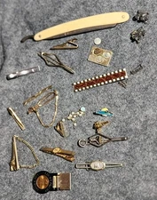 Swank, Anco, Pins, Straight Razor,  Givenchy (70's) Mini Coins Pendant Hickok