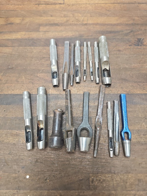 K283- Vintage Lot of Hollow Leather Punches