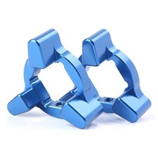 2 ST&Uuml;CKE CNC Gabel Preload Einsteller Kit Aluminium 14mm Universal Blau