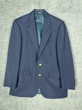 Vintage Polo University Club Ralph Lauren Navy Blazer Gold Buttons Mens Jacket M
