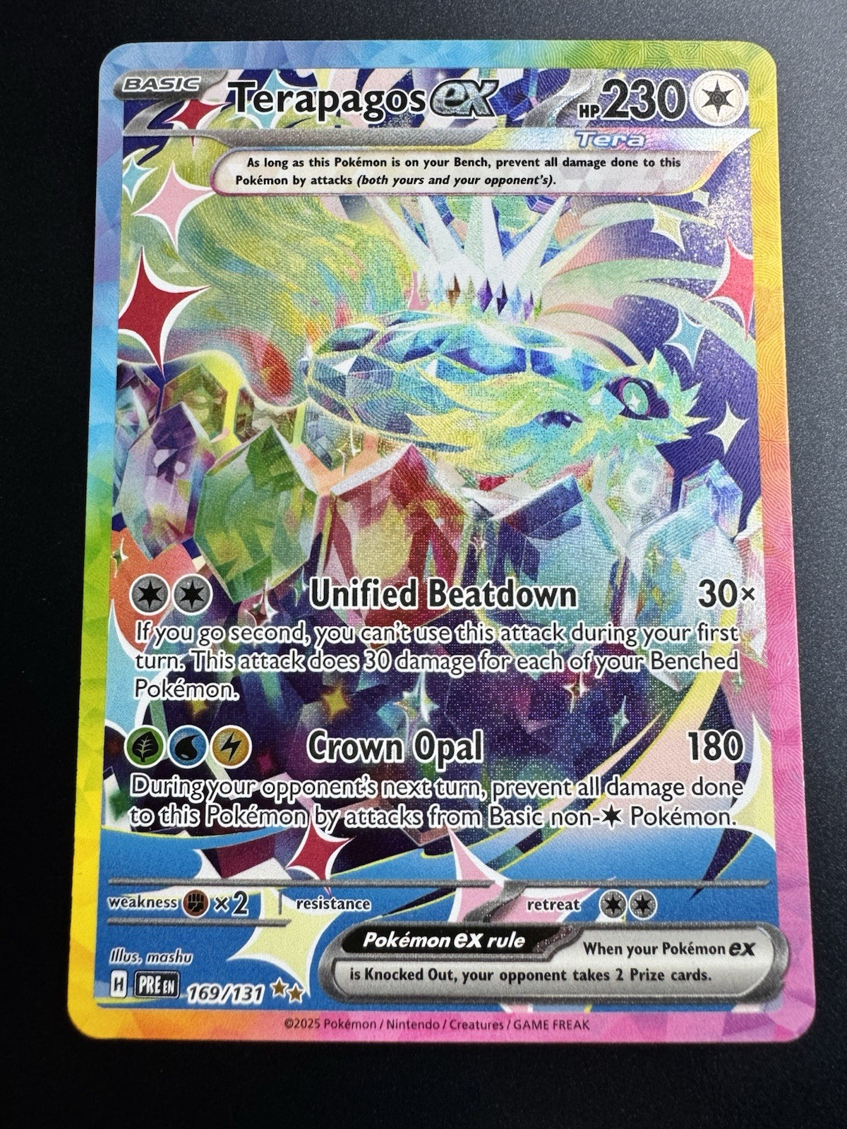 Terapagos ex - 169/131 - SIR - Prismatic Evolutions - Pokemon Card - NM/M