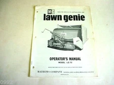 M-C Lawn Genie Lawn Sweeper Operators Manual