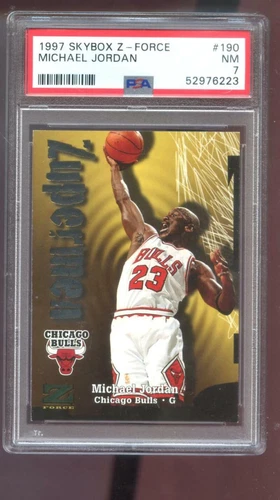 1997-98 Skybox Z-Force #190 Michael Jordan PSA 7 Graded Card NBA ZForce Zupermen