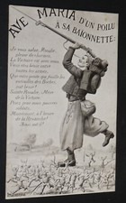 CPA CARTE POSTALE 1915 GUERRE 14-18 AVE MARIA POILU A SA BAÏONNETTE ROSALIE