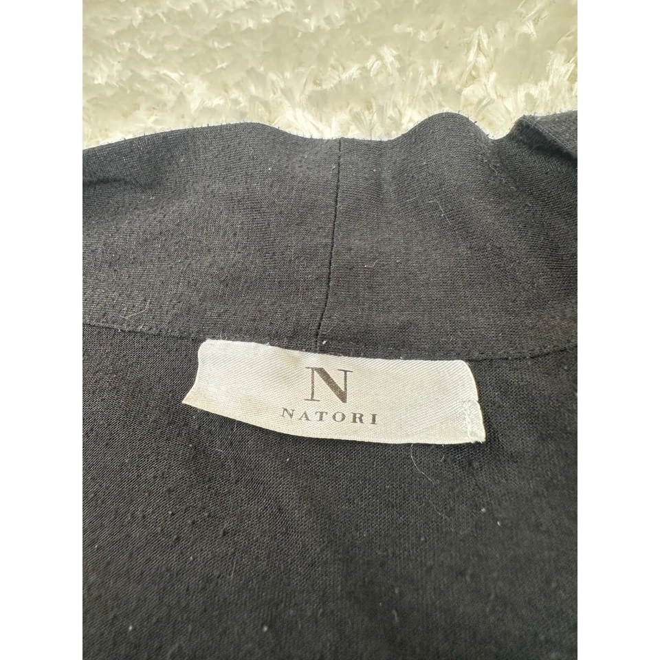 Женский эластичный халат Natori 2X черный комфортный уютный - Изображение 3 из 4