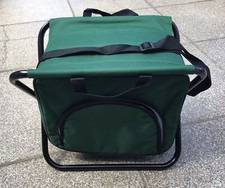 Klapphocker grün inkl Kühltasche klappbar ideal als Campingstuhl Anglerstuhl
