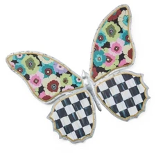 Brand New Mackenzie Childs Always Flowers Large Outdoor Butterfly Wall Decor