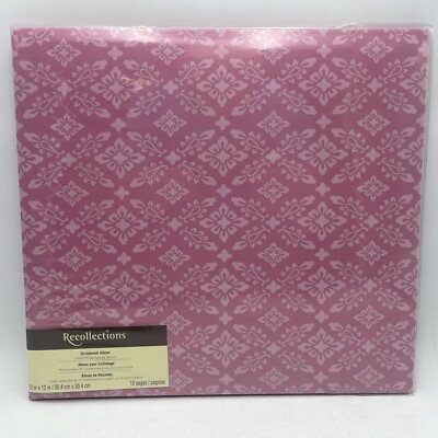 Recollections Scrapbook 12'' x 12'' Album 10 pages & Holds 20 Top Loading Layouts