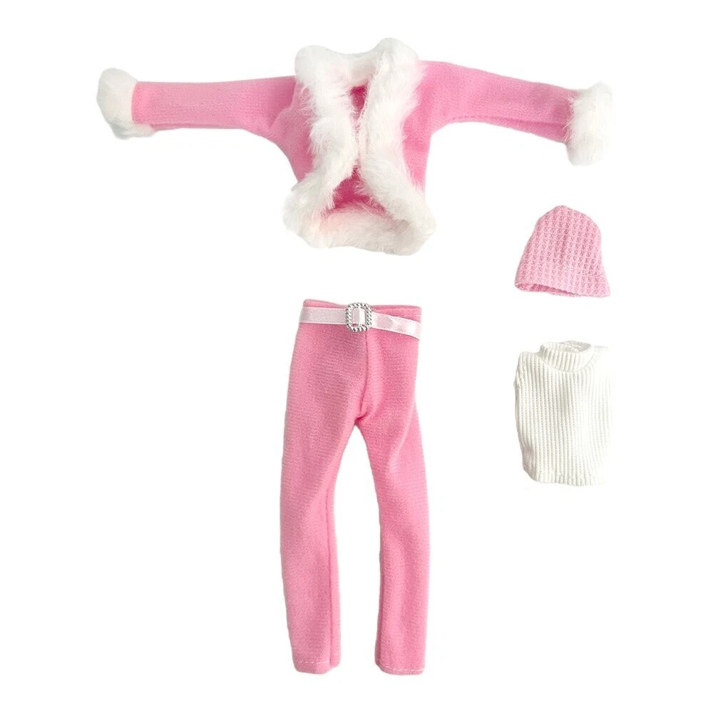 Winter Dress Party Wear For Barbie Doll Pink Clothes 1 6 Doll