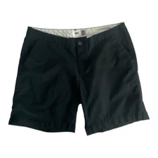 Old Navy Womens Shorts Adult Size 12 Black Chino 7" Inseam Pockets Norm Core