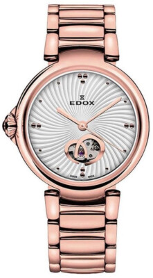 EDOX LaPassion Open Heart 85025-37RM-AIR Mechanisch Damen-Armbanduhr