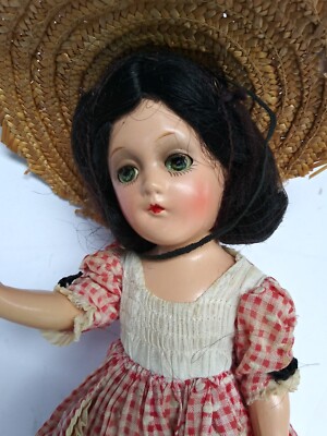 11'' Scarlett O'Hara Doll Vintage 1930s Alexander Composition Orig. Costume GWTW