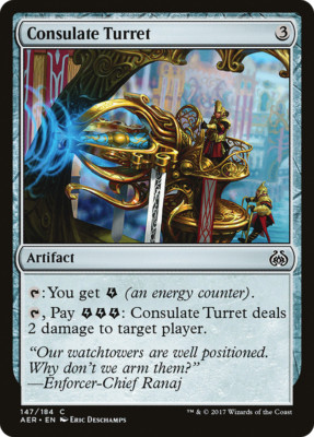 CONSULATE TURRET ~mtg NM-M Aether Revolt Common x4
