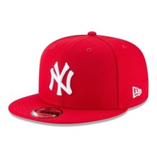 New York Yankees New Era RED WHITE 9FIFTY 950 Team Snapback Adjustable Hat MENS
