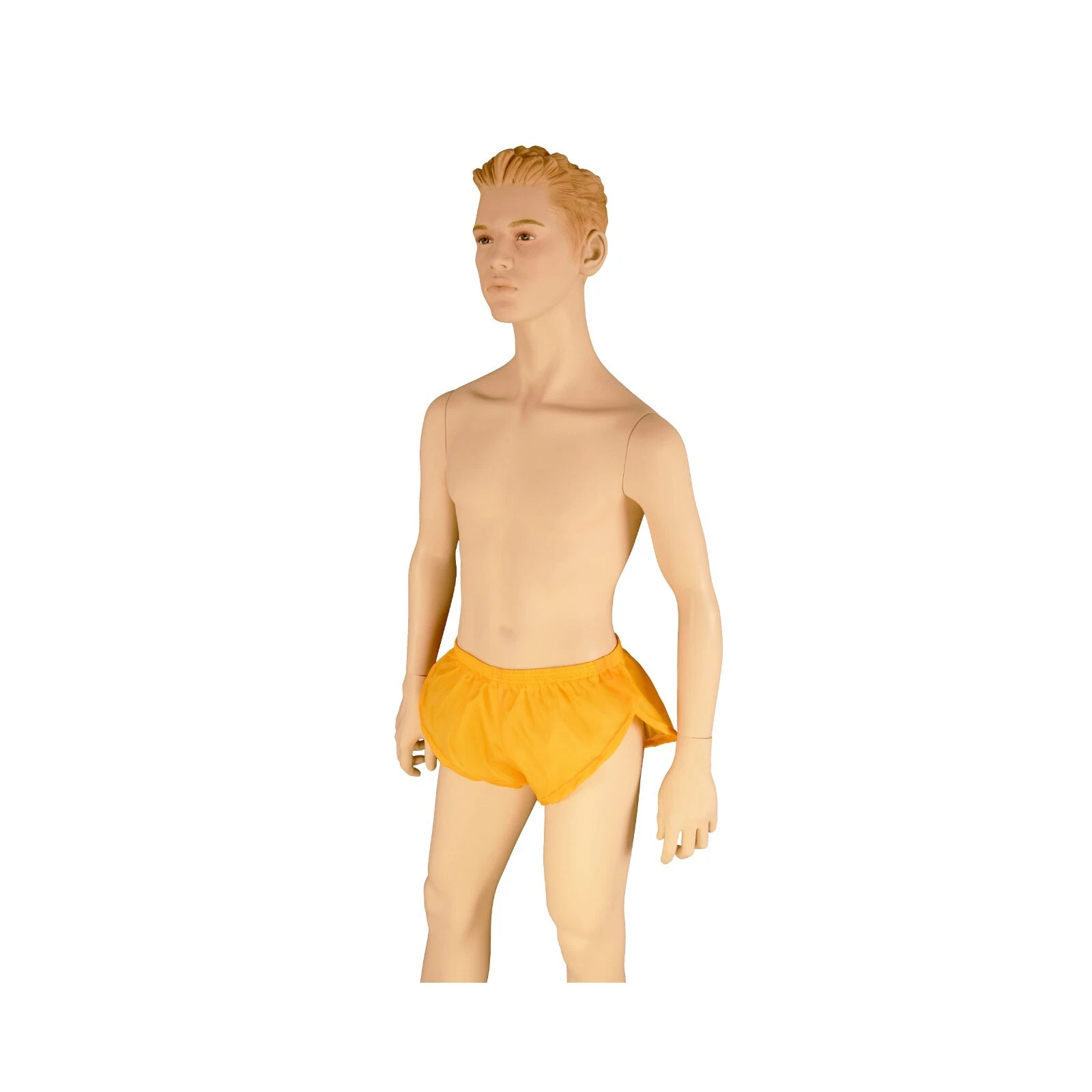 Men's Gold Polyester, Full Split TOOTY Cut Sprinter Shorts