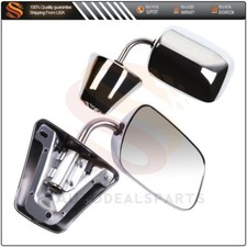 Manual Chrome Side View Mirrors Pair For 1973-91 Chevy C10 K10 Blazer Suburban