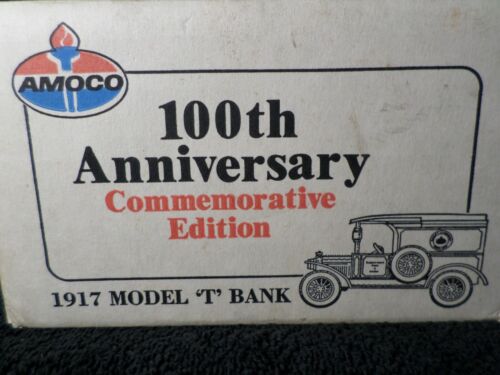 Vintage Ertl 1917 Model T Bank Amoco 100th Anniv. Comm. Edition 1989 Made in USA - Afbeelding 1 van 8