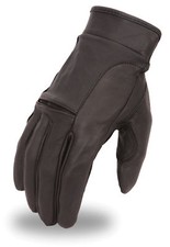 Men's Leather Gel Palm Motorcycle Glove Flex Knuckle - Wrist Strap FI142GEL
