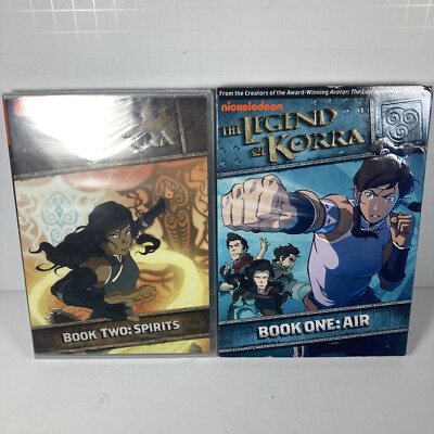 Legend of Korra DVDs Books: 1 and 2 (Air and Spirits)