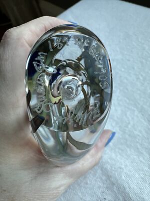 Vintage Zellique Studio Art Glass Floral Heart Shaped Perfume