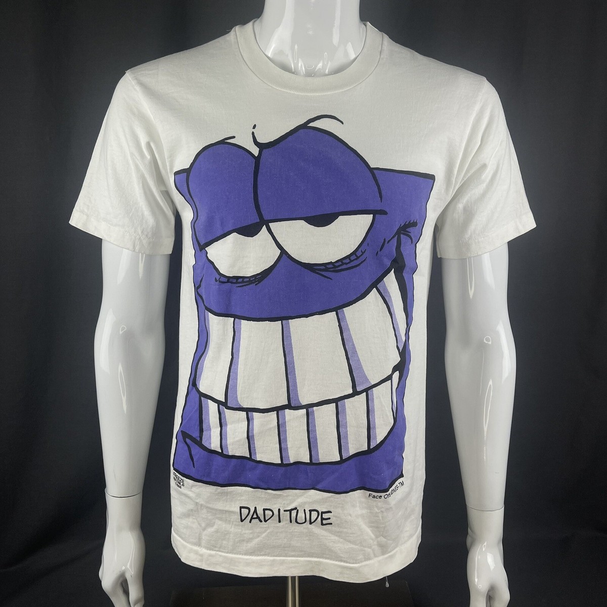 Freeze NY Face Offs Vintage 90's Daditude White Graphic T