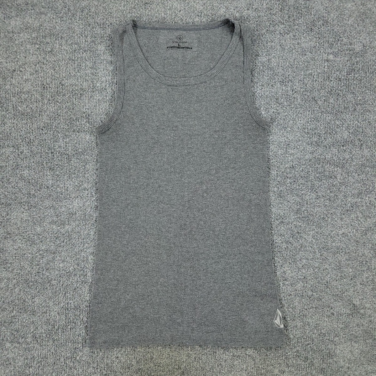 VOLCOM■Exclusive Rash Sleeveless T-shirt■送料込 Volcom Tank Top Shirt Boy's Large Gray Logo Graphic