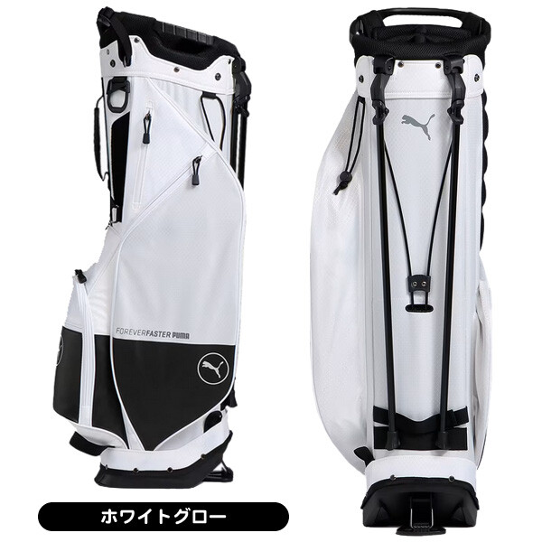 Puma Golf キャディバッグ ウォームホワイト PUMA Golf Men's Stand Caddy Bag PF 9 x 47 inch 2.65kg White 090888