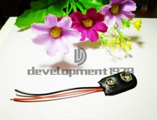10x NEW Snap on 9V Battery Holder Clip Connector Hard Shell 10CM Cable Lead
