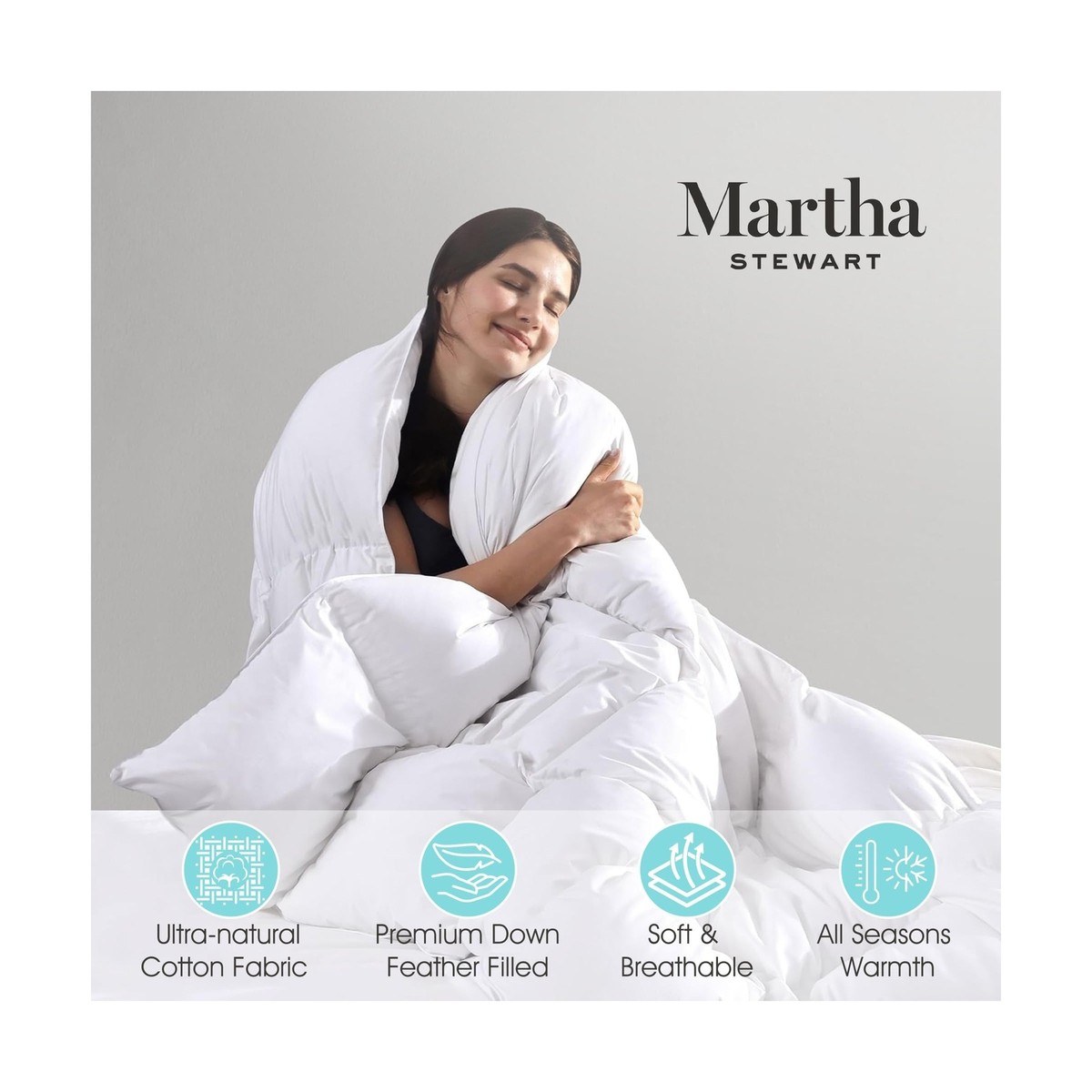 Martha Stewart 300 Thread Count White Down Comforter - Full/queen