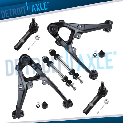 6pc Front Lower Control Arms Sway Bars for Chevy Silverado GMC Sierra 1500 Yukon